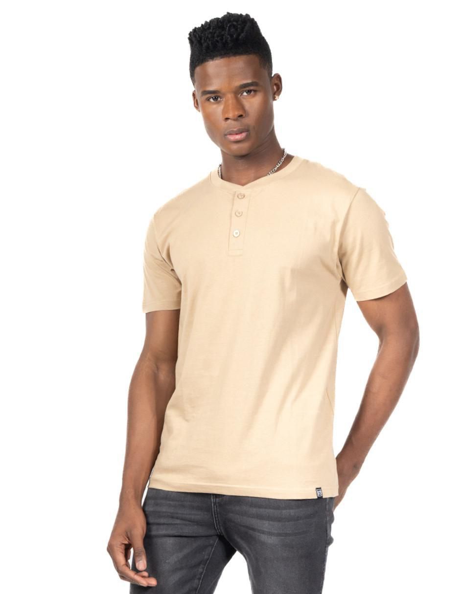 Set playera cuello henley para hombre 5