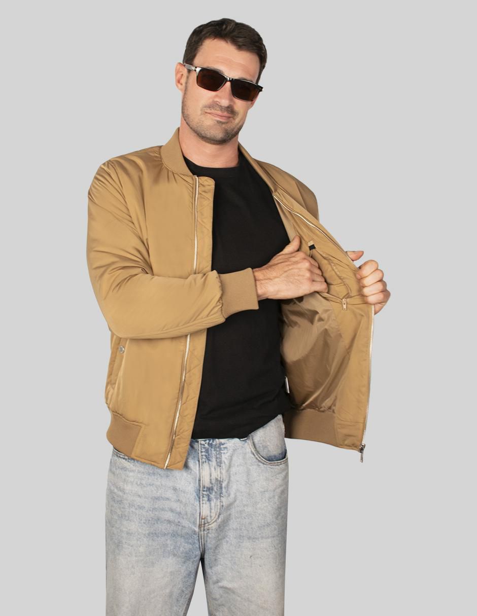 Chamarra bomber con bolsillos para hombre 2