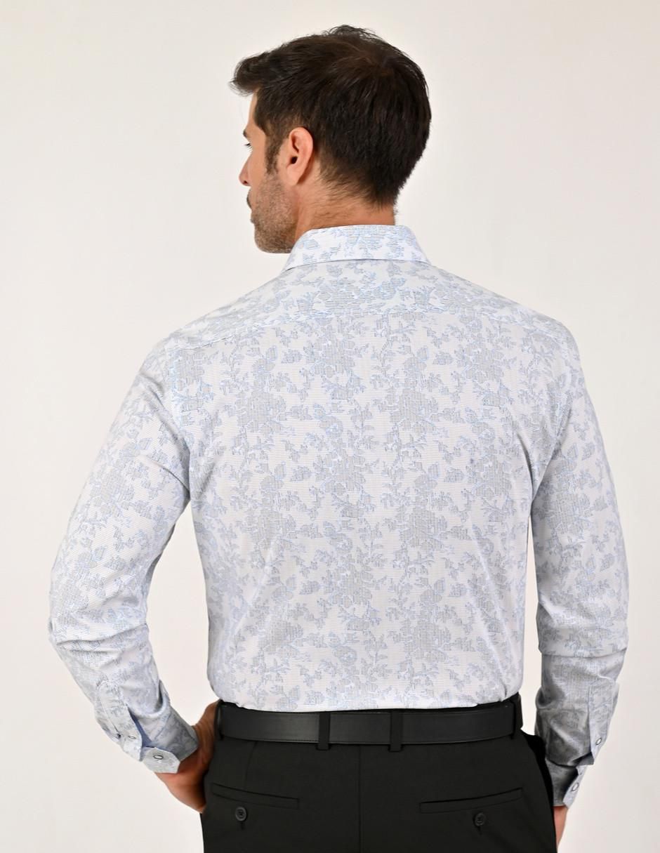 Camisa casual manga larga para hombre 5
