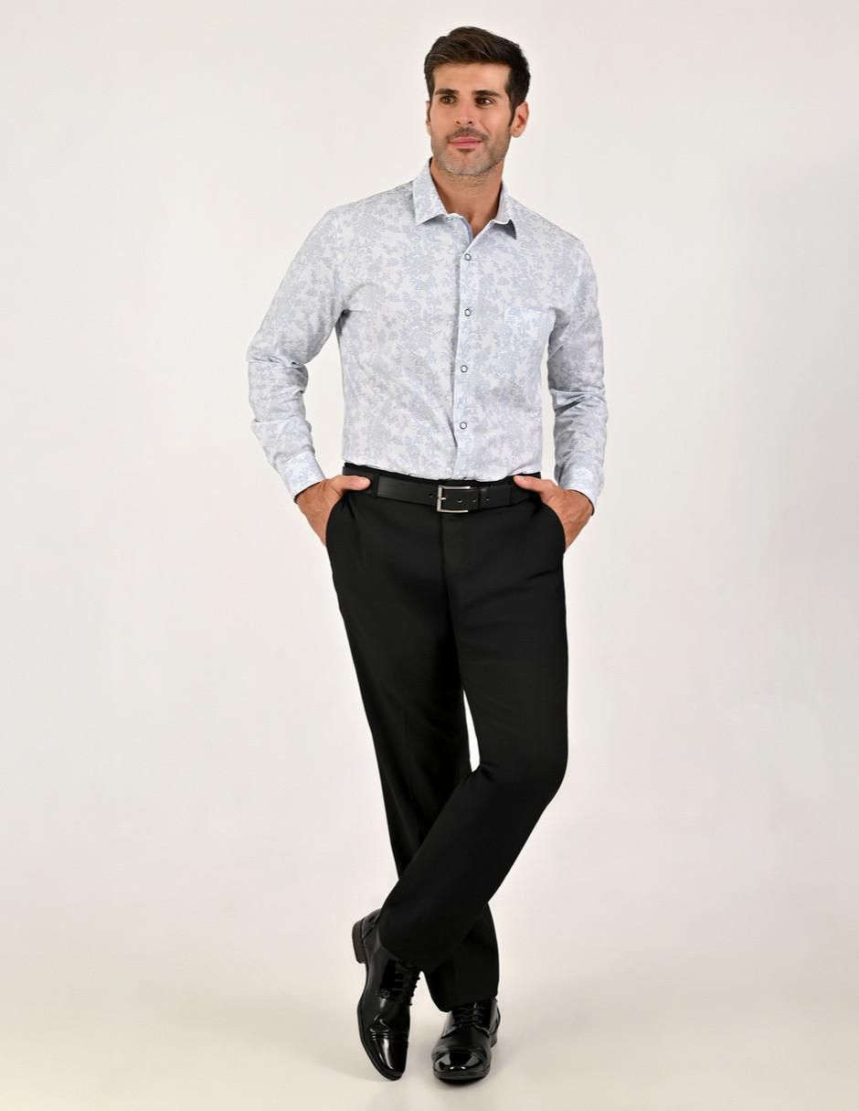 Camisa casual manga larga para hombre