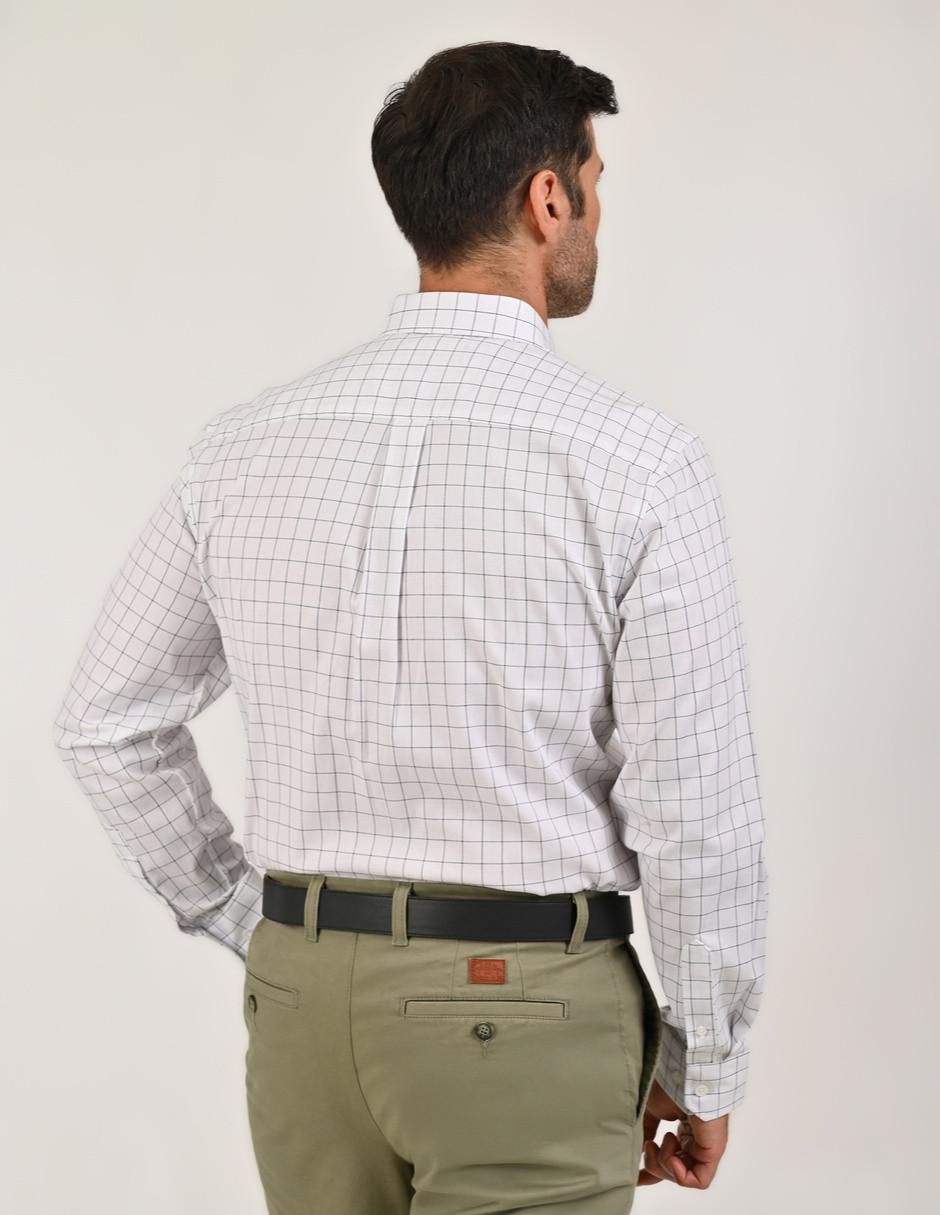 Camisa casual de algodón manga larga para hombre 6