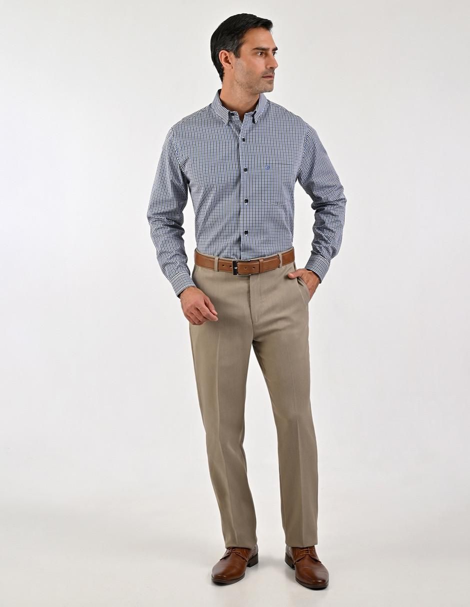 Camisa casual de algodón manga larga para hombre