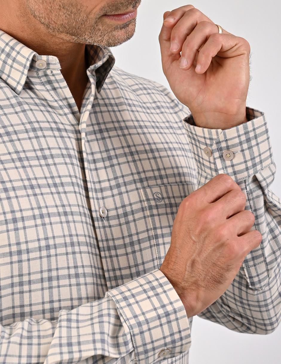 Camisa casual de algodón manga larga para hombre 3
