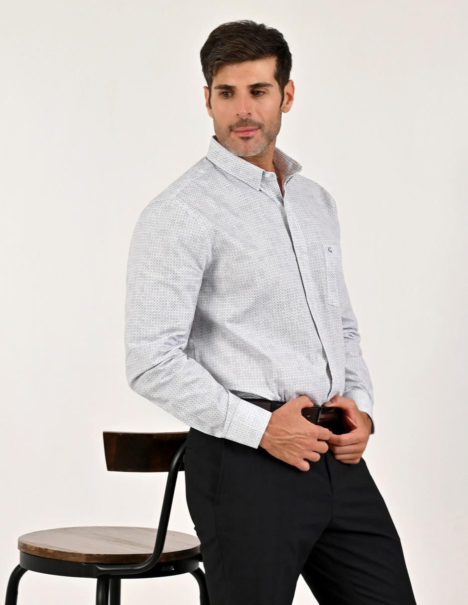 Camisa casual de algodón manga larga para hombre 6