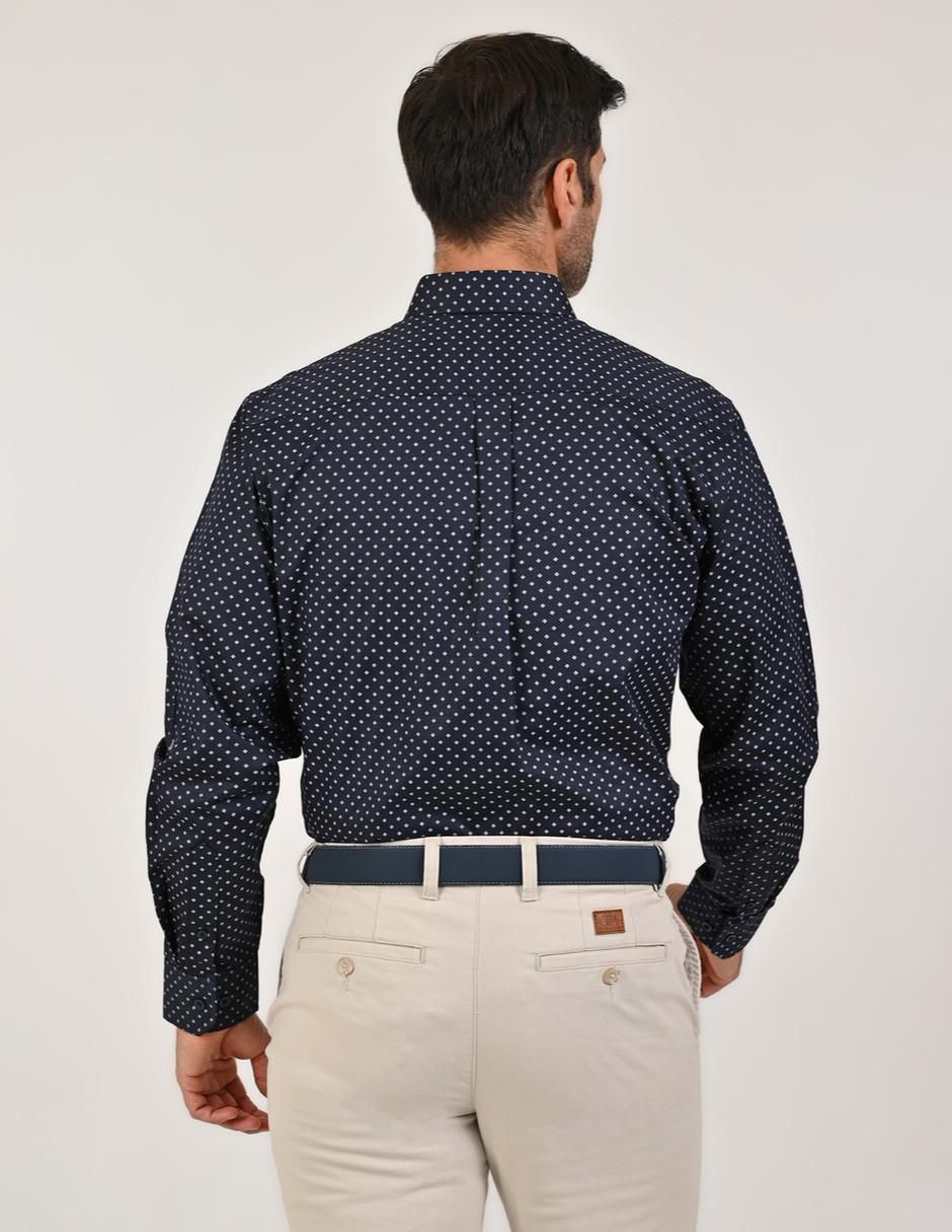 Camisa casual de algodón manga larga para hombre 6