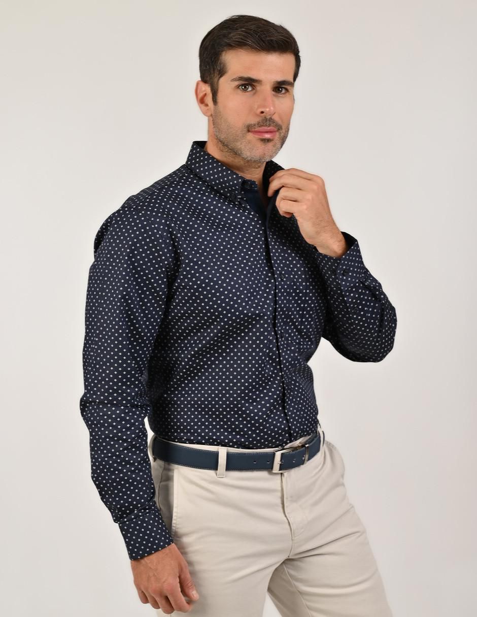 Camisa casual de algodón manga larga para hombre 5