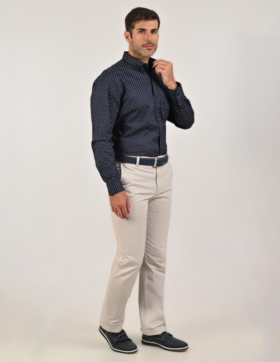 Camisa casual de algodón manga larga para hombre 7