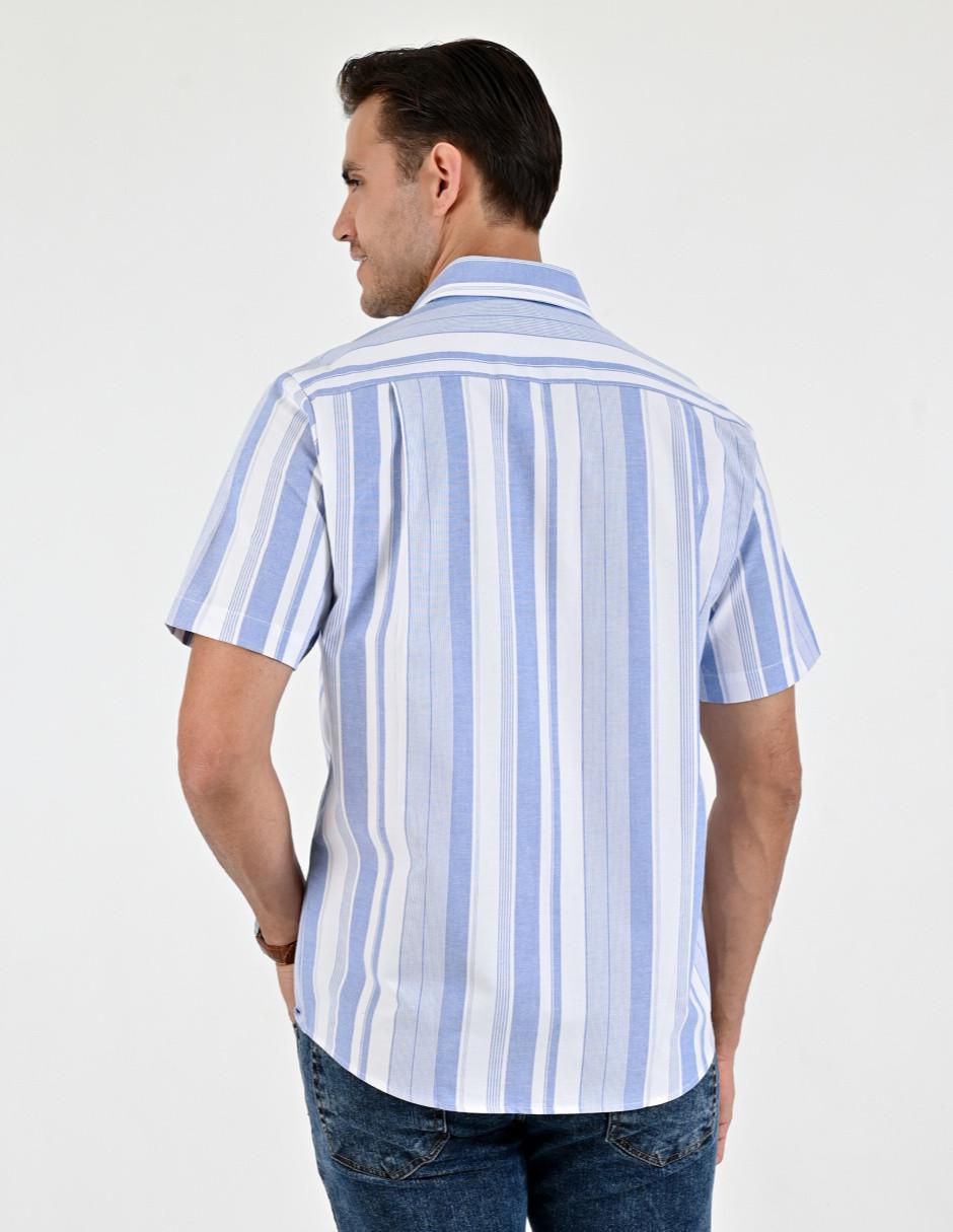 Camisa casual de algodón manga corta para hombre 5