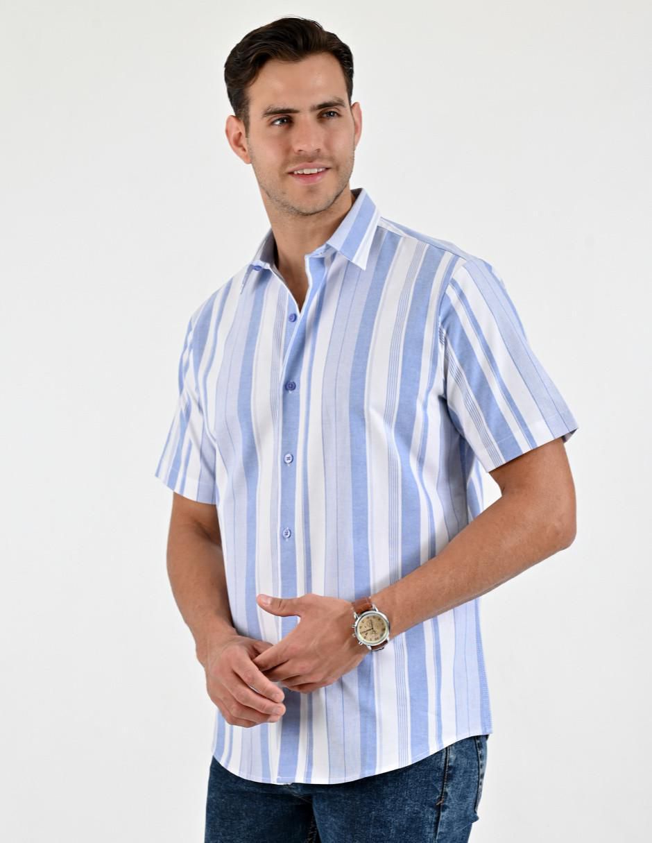 Camisa casual de algodón manga corta para hombre 4