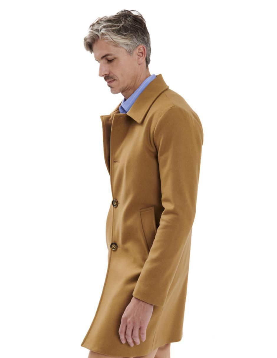 Abrigo de lana impermeable con bolsillos para hombre 4