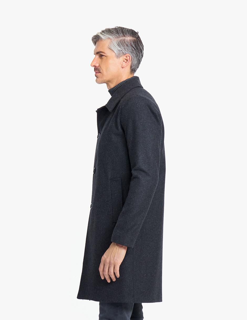 Abrigo de lana impermeable con bolsillos para hombre 4