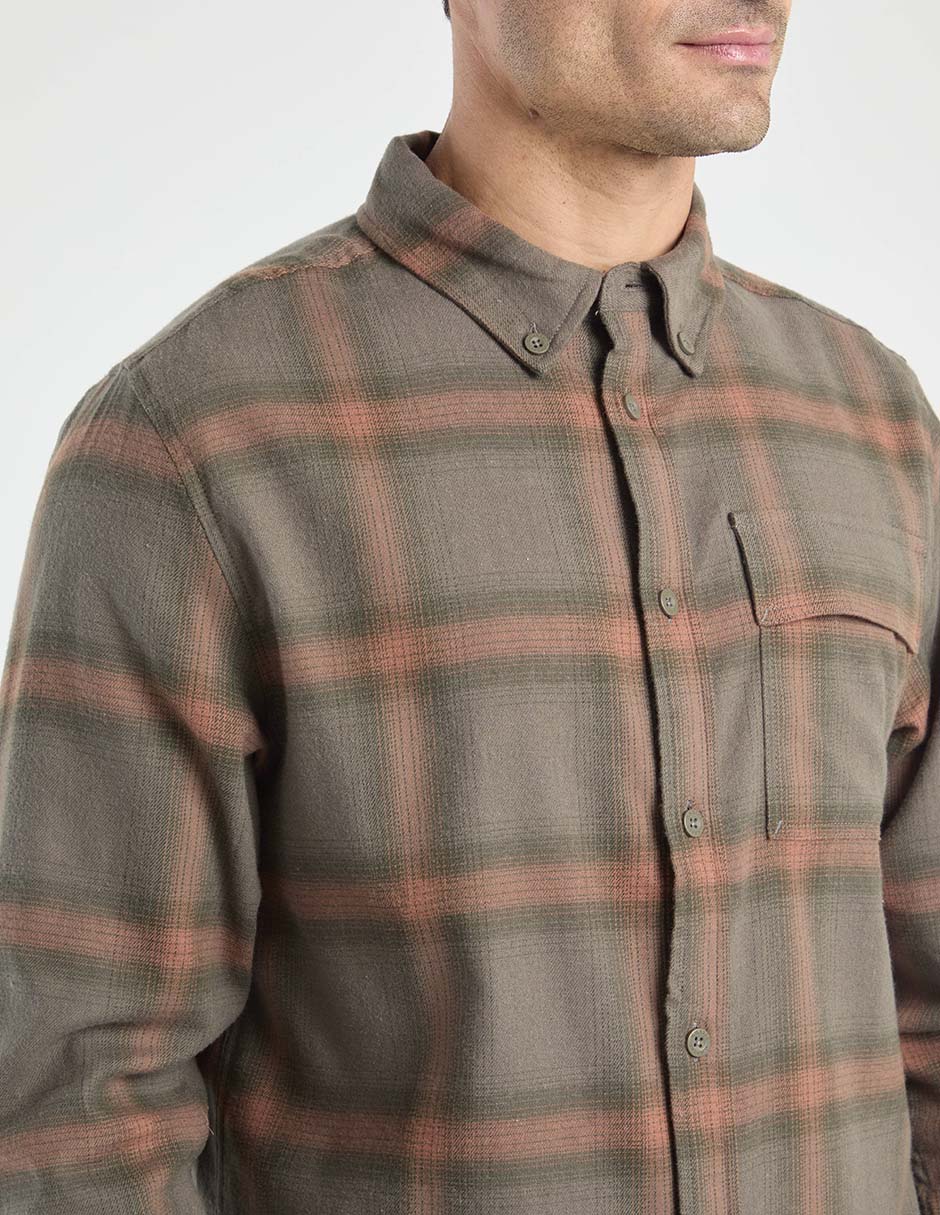 Sobrecamisa casual manga larga para hombre 4