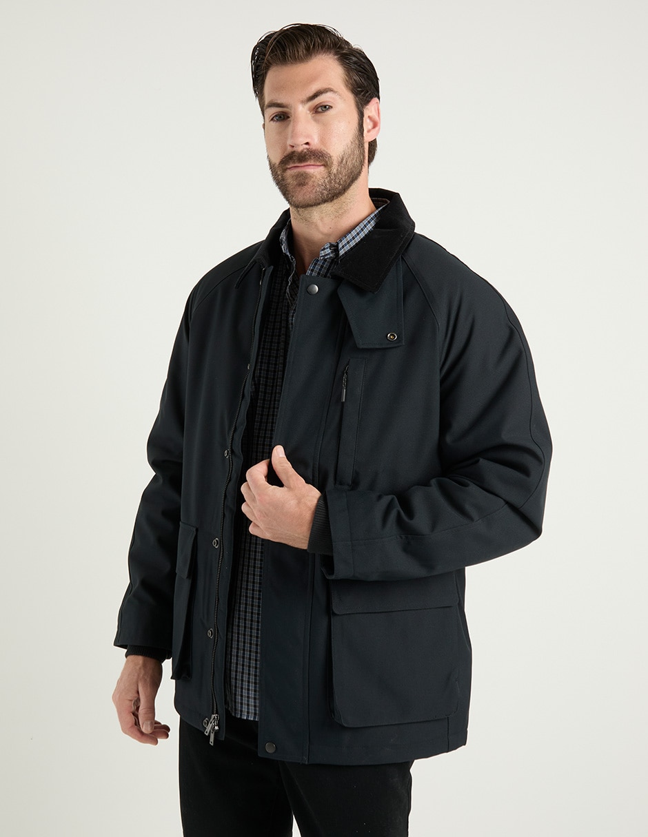 Chamarra cazadora con bolsillos para hombre Chamarra cazadora con bolsillos para hombre