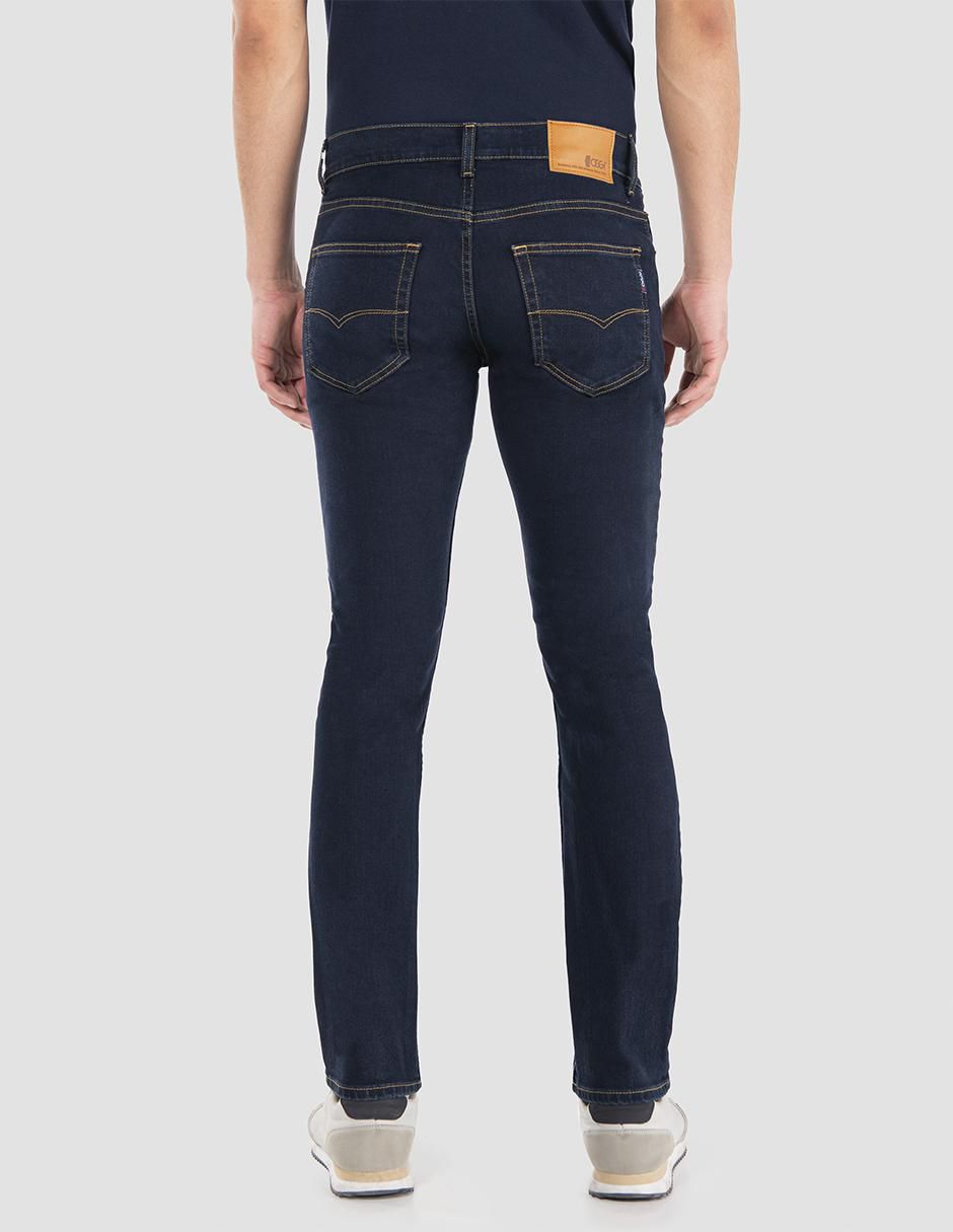 Jeans slim Iron lavado obscuro para hombre 3