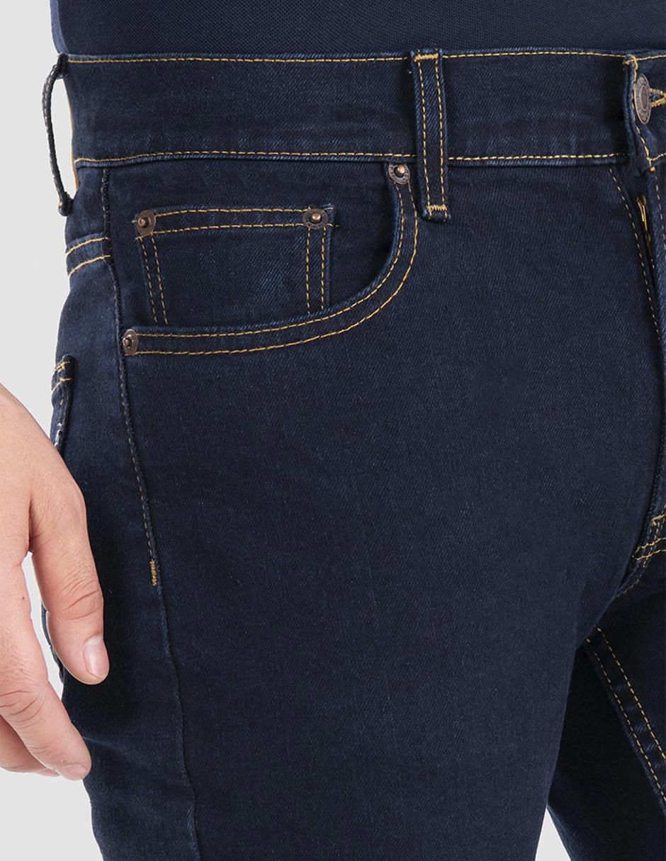 Jeans slim Iron lavado obscuro para hombre 4