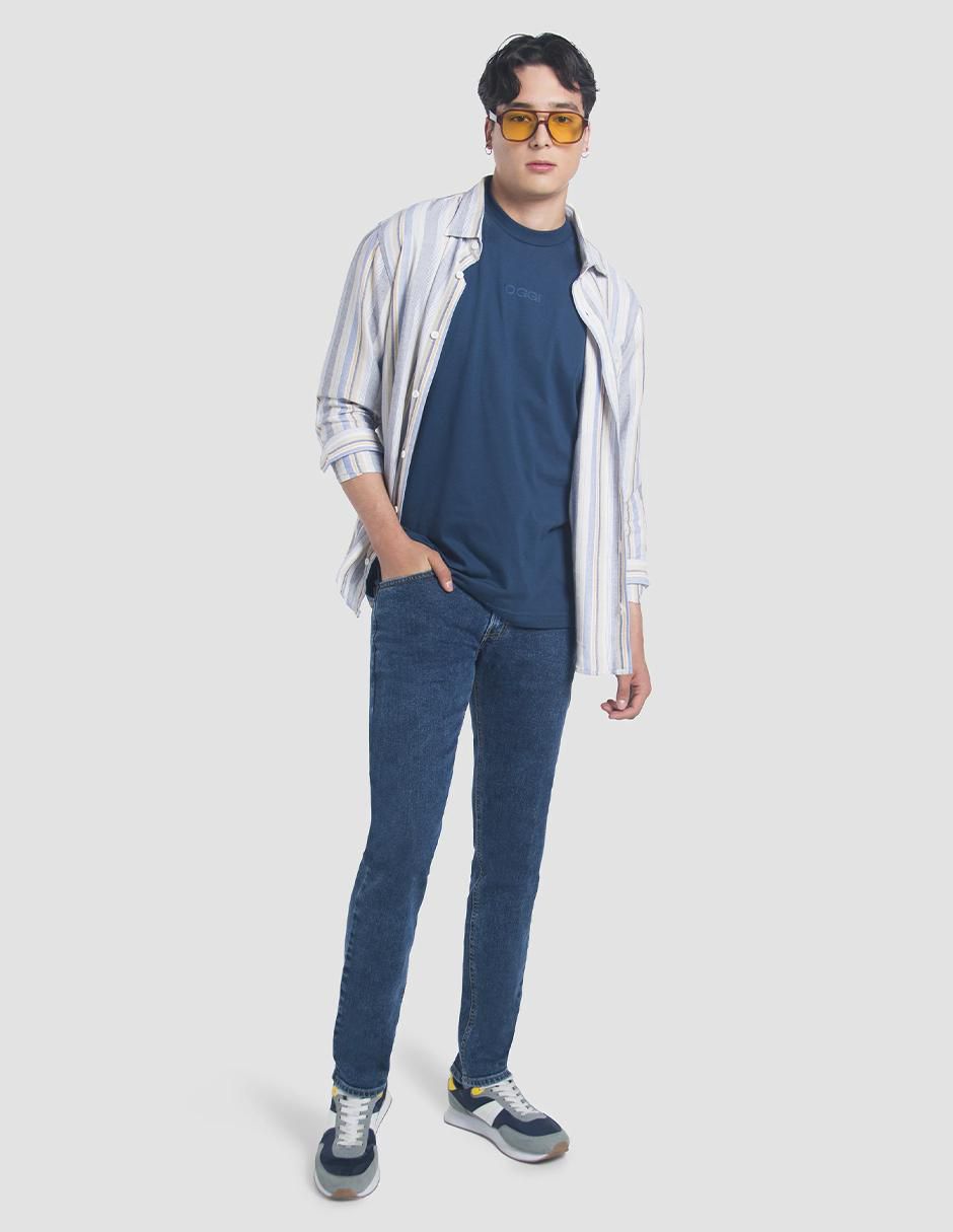 Jeans slim Iron lavado medio para hombre 6