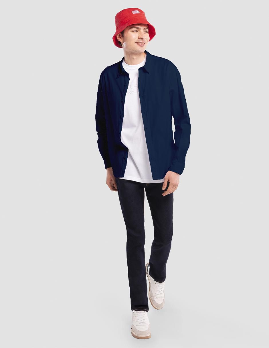 Camisa casual manga larga para hombre 6