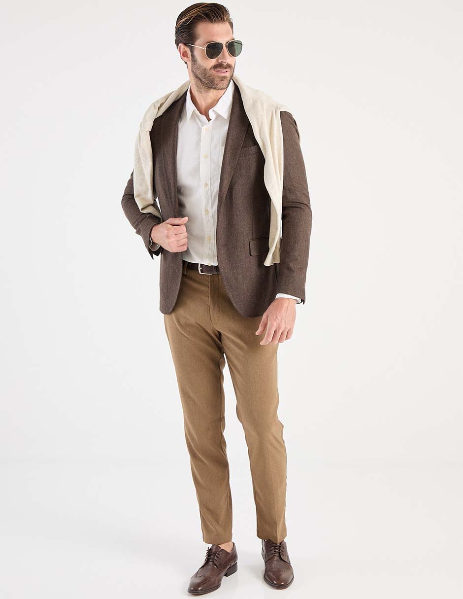 Camisa casual de algodón manga larga para hombre