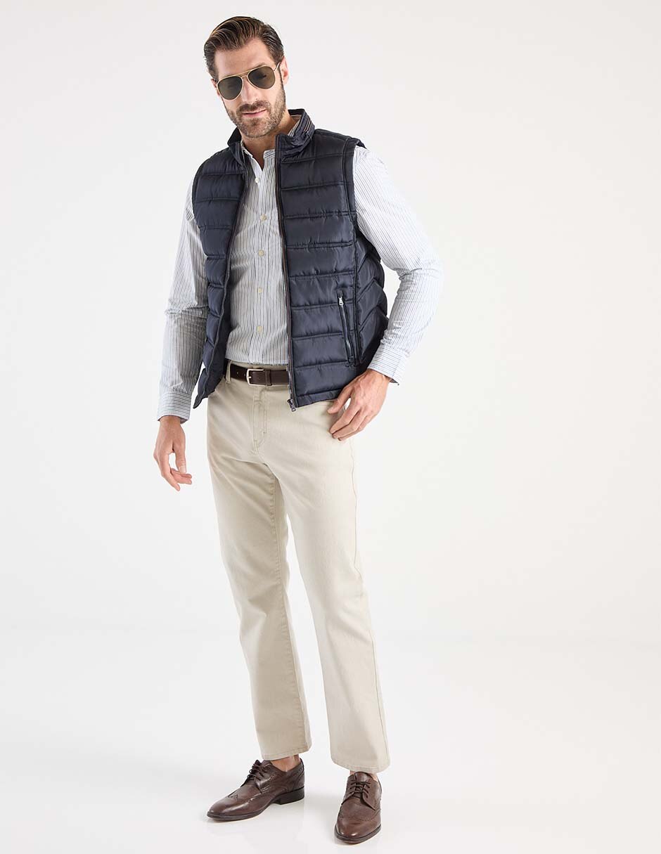 Camisa casual de algodón manga larga para hombre