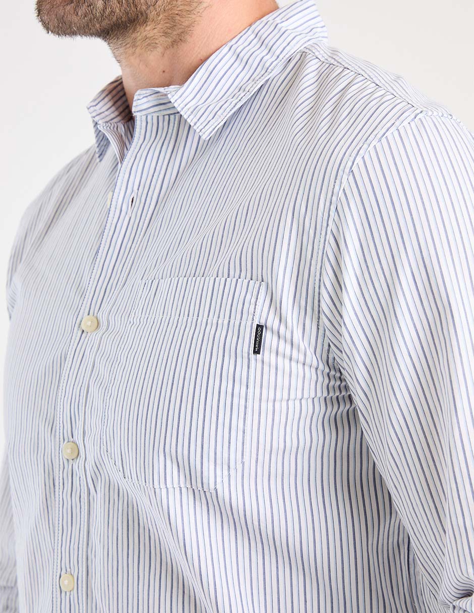 Camisa casual de algodón manga larga para hombre
