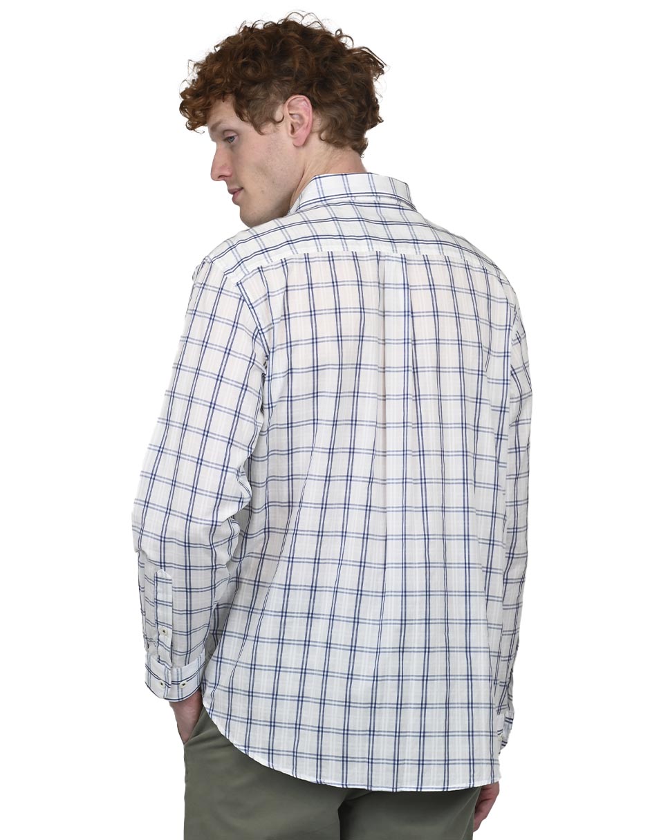 Camisa casual de algodón manga larga para hombre