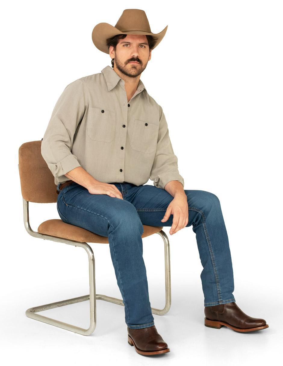 Jeans boot lavado rinse para hombre 4
