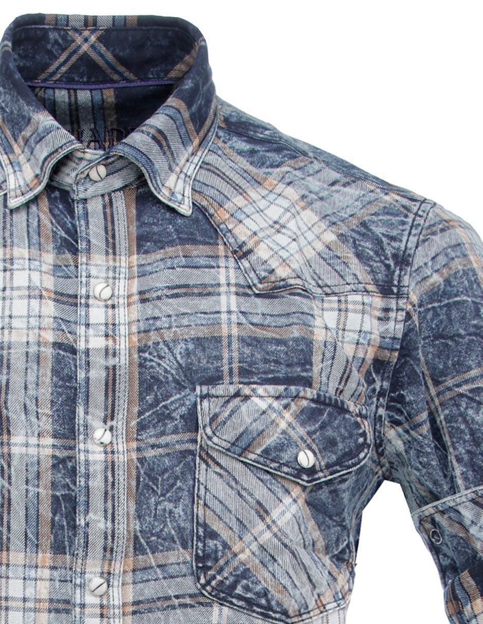 Camisa casual manga larga para hombre