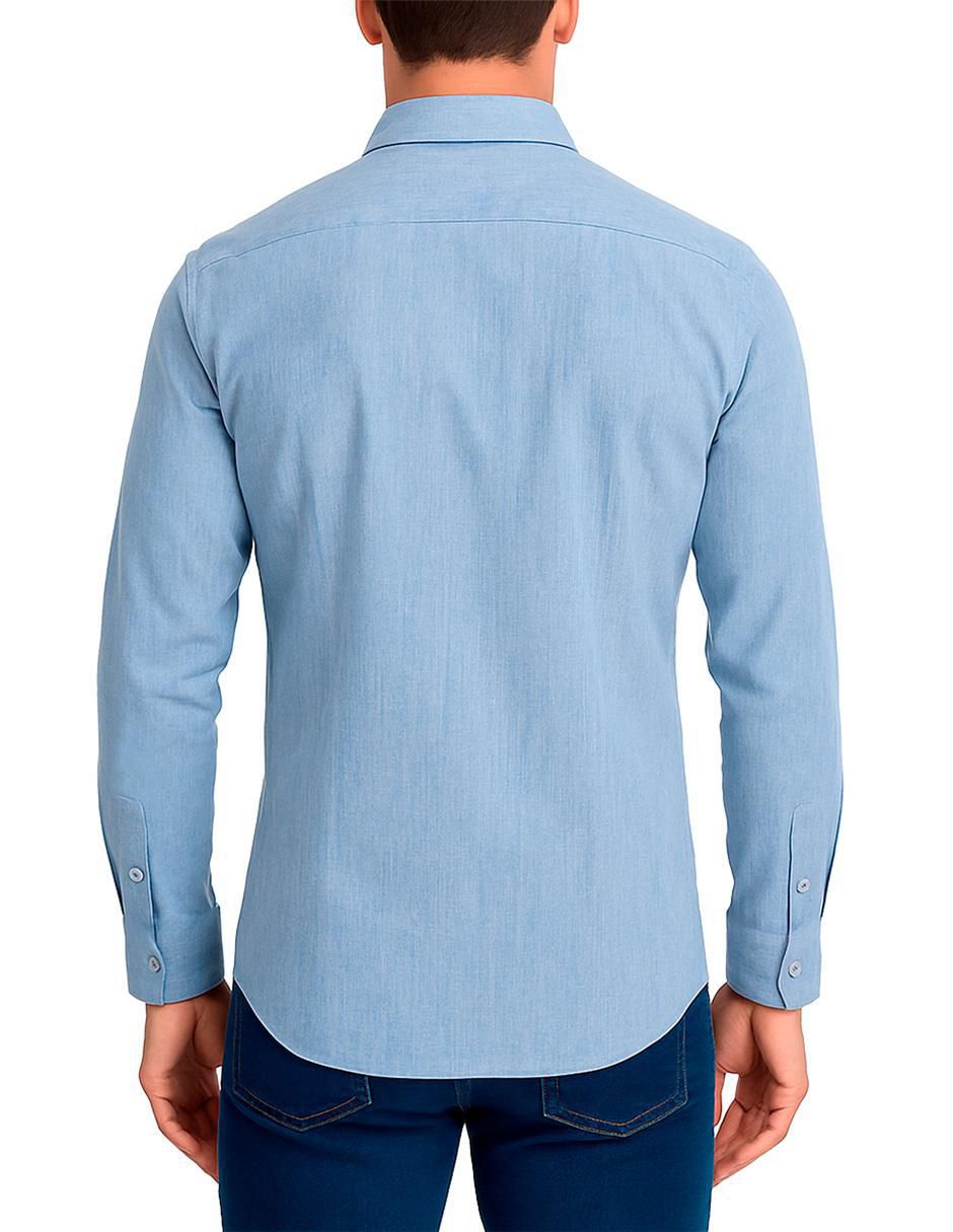 Camisa casual manga larga para hombre