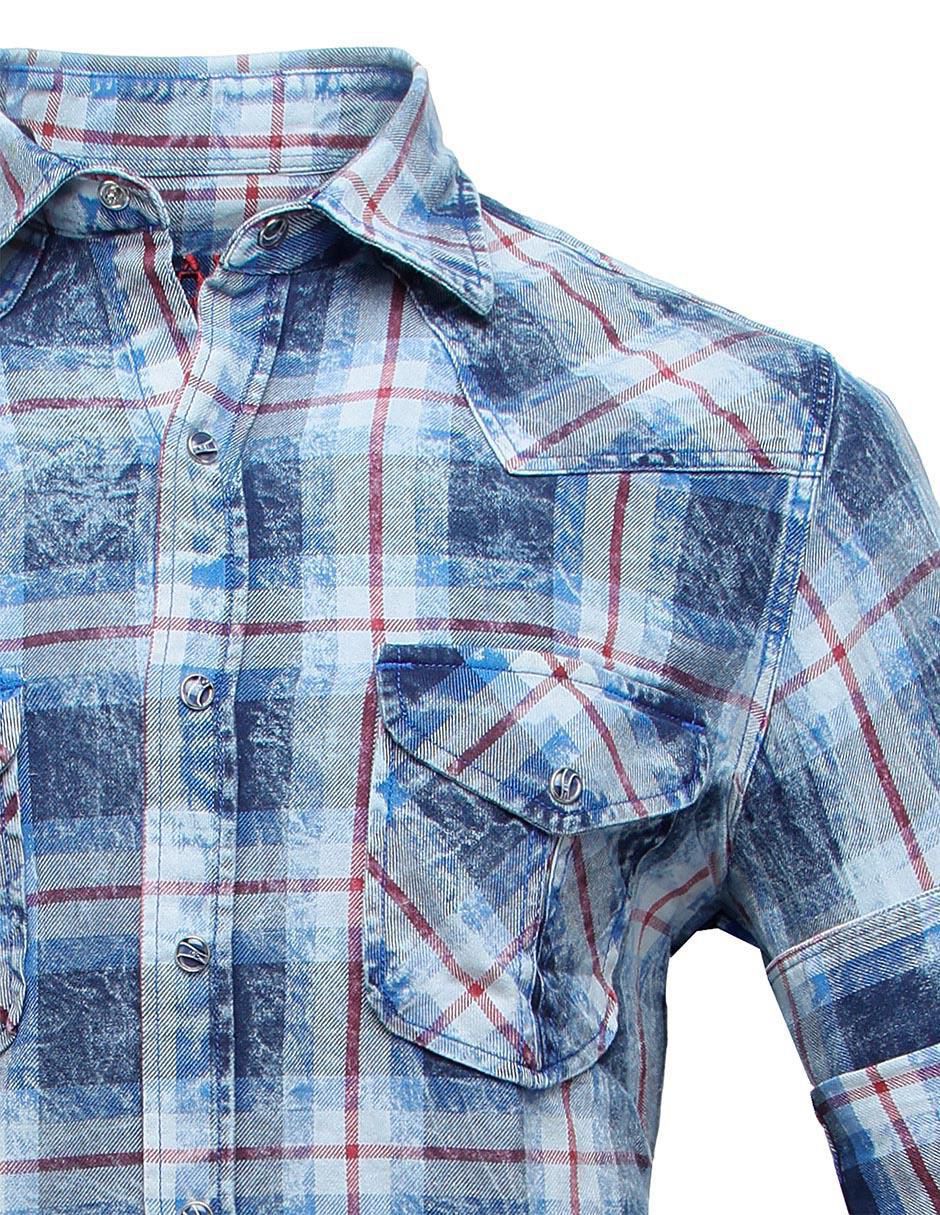 Camisa casual manga larga para hombre
