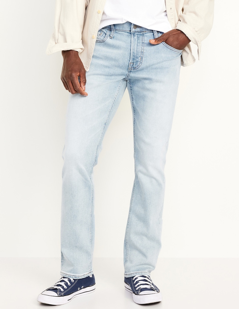 Jeans straight lavado claro para hombre Jeans straight lavado claro para hombre