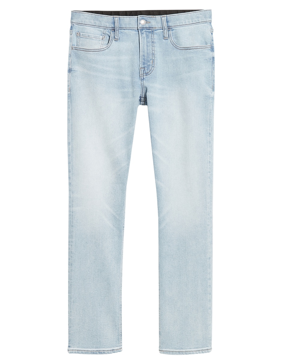 Jeans straight lavado claro para hombre 3