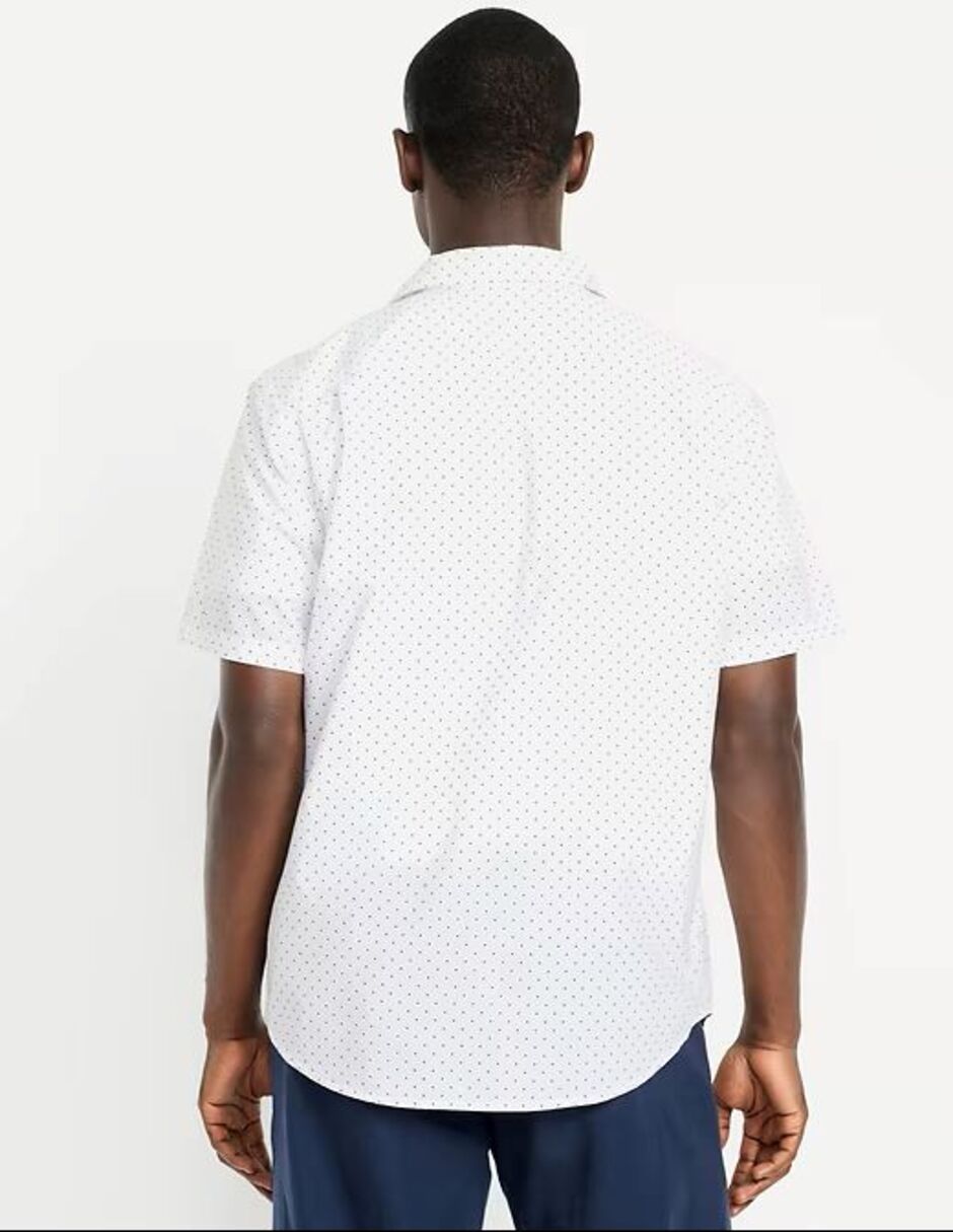 Camisa casual de algodón manga corta para hombre