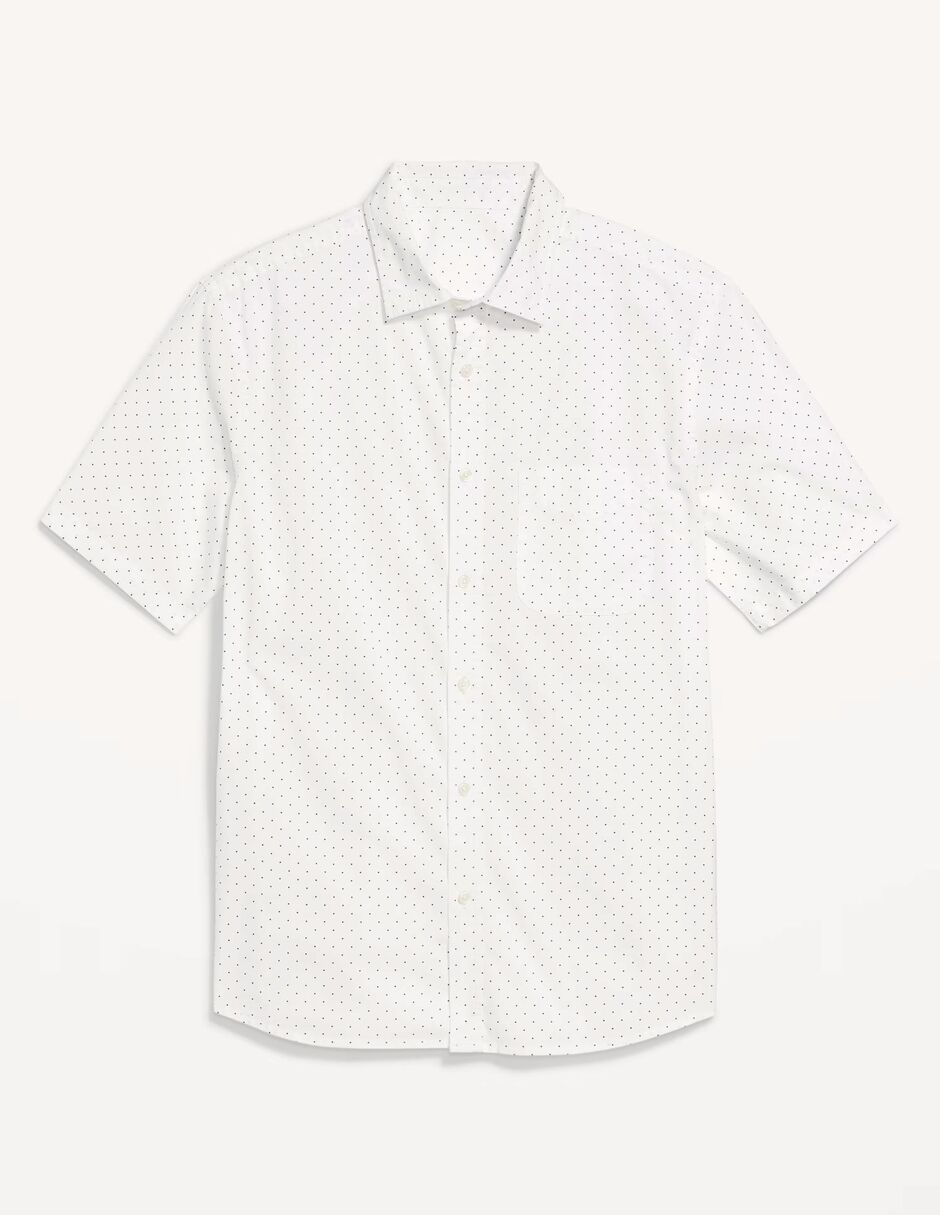 Camisa casual de algodón manga corta para hombre