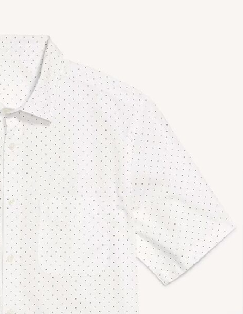 Camisa casual de algodón manga corta para hombre