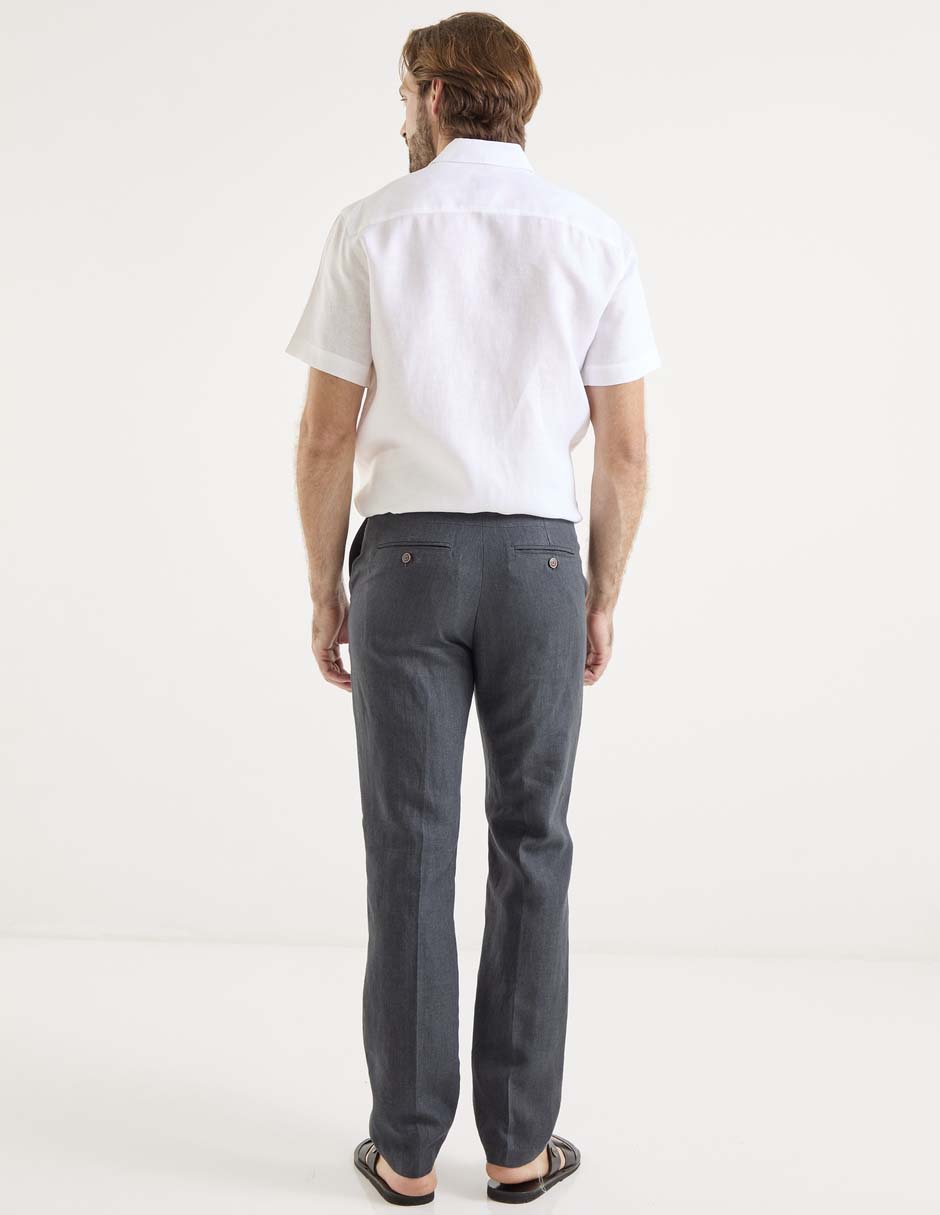 Pantalón de vestir slim de lino para hombre 5