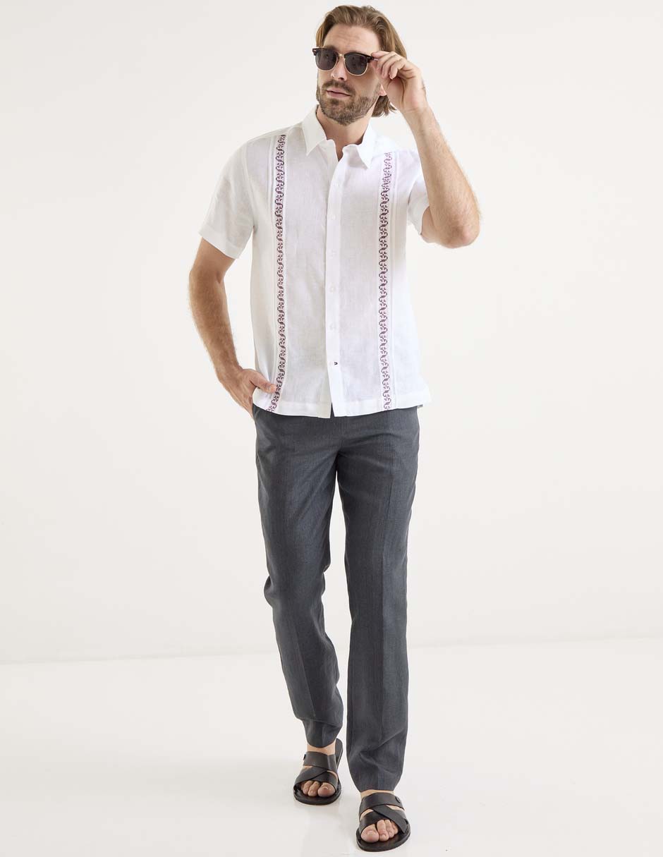 Pantalón de vestir slim de lino para hombre 6