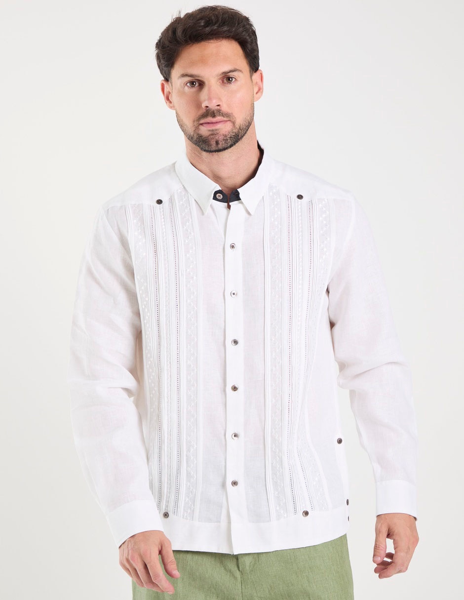 Guayabera Manga Larga Para