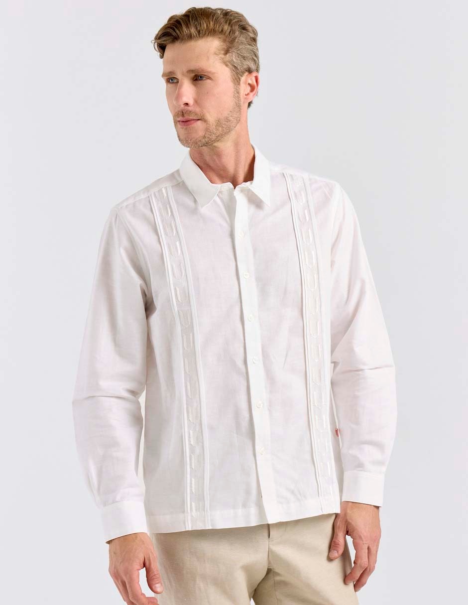 Guayabera manga larga Costavana para hombre