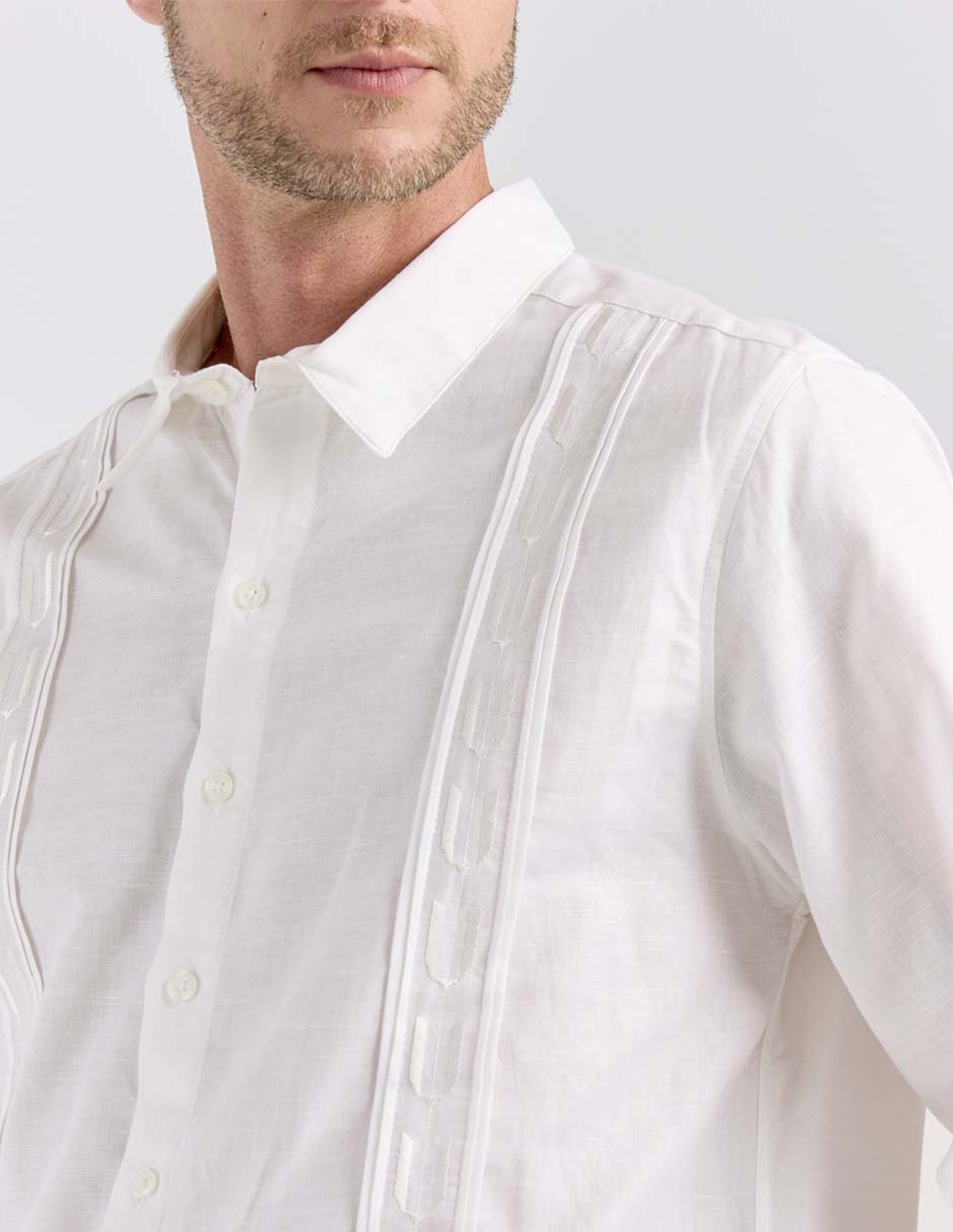 Guayabera manga larga Costavana para hombre