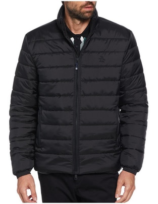 Chamarra acolchada impermeable bolsa con cierre para hombre