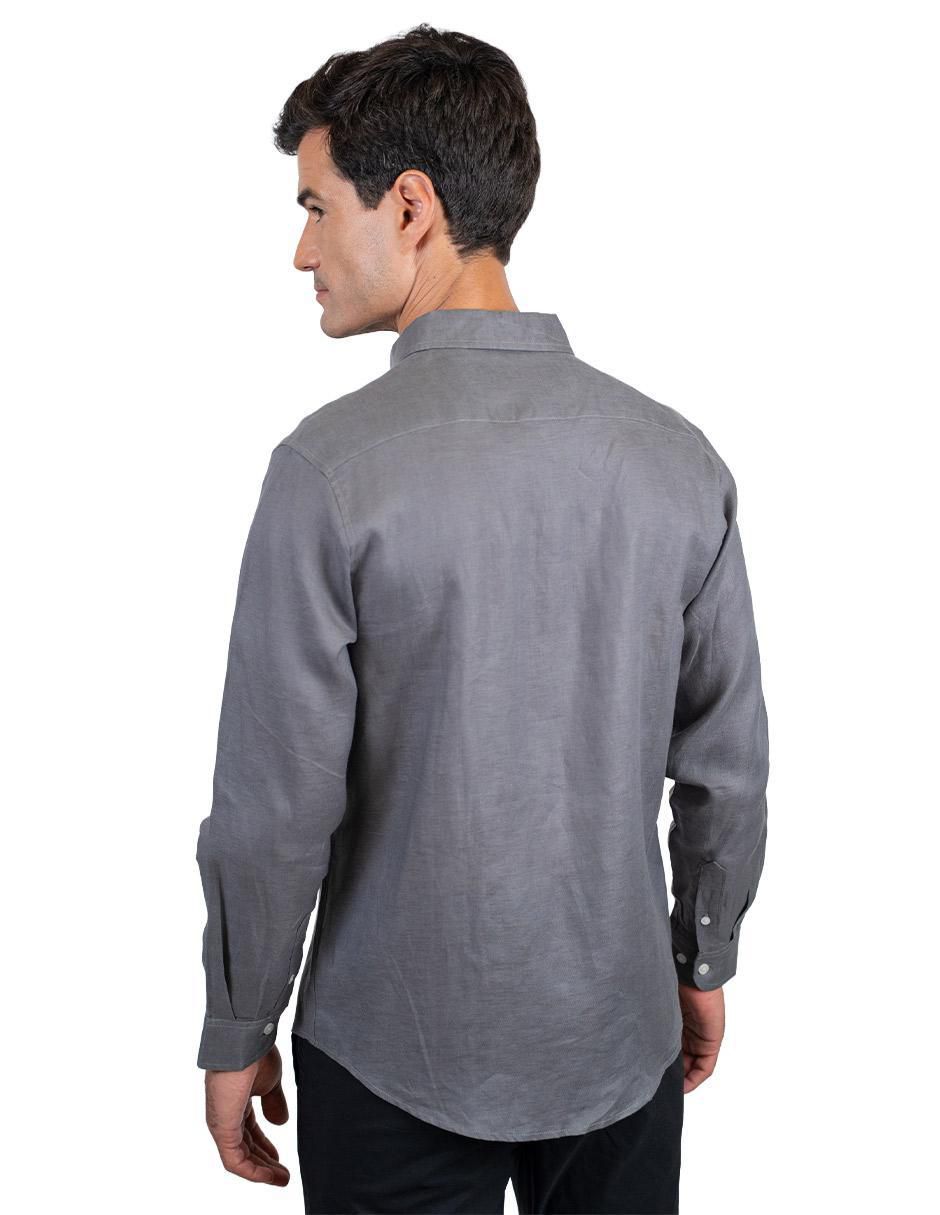 Camisa casual manga larga para hombre
