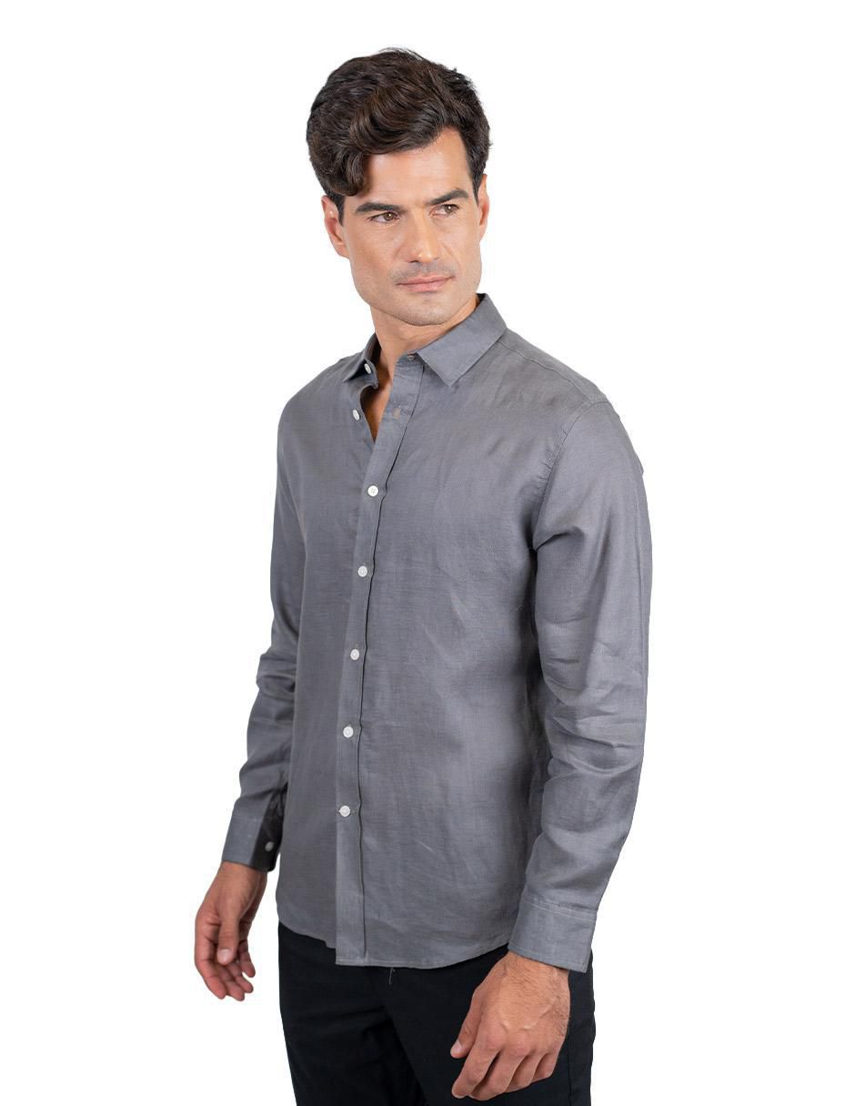 Camisa casual manga larga para hombre