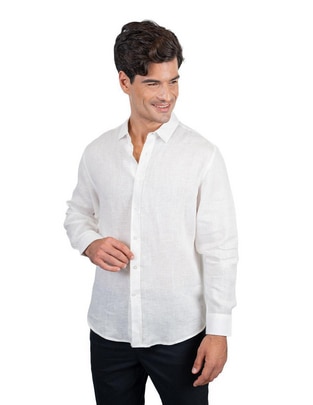 Camisa casual manga larga para hombre