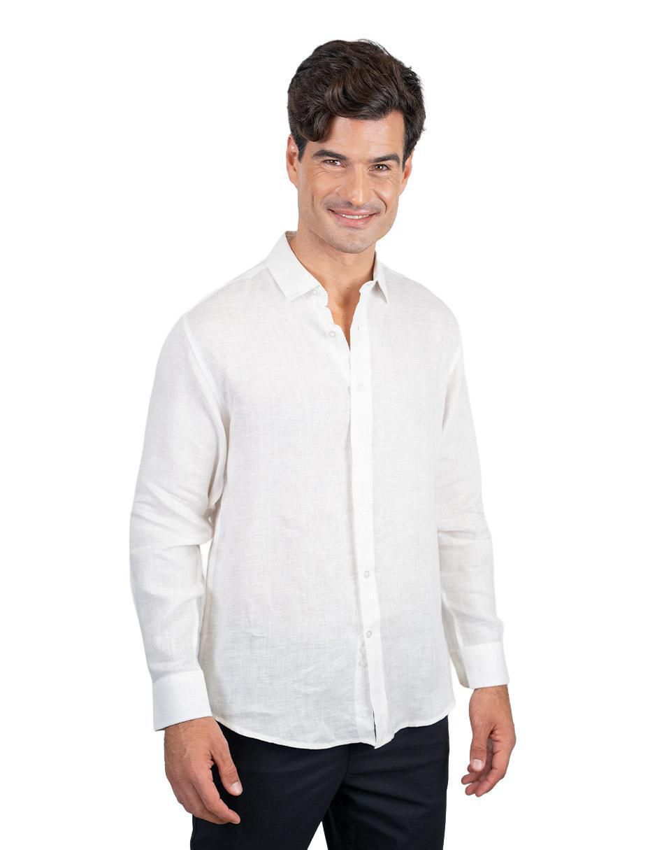 Camisa casual manga larga para hombre