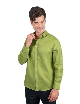 Camisa casual manga larga para hombre