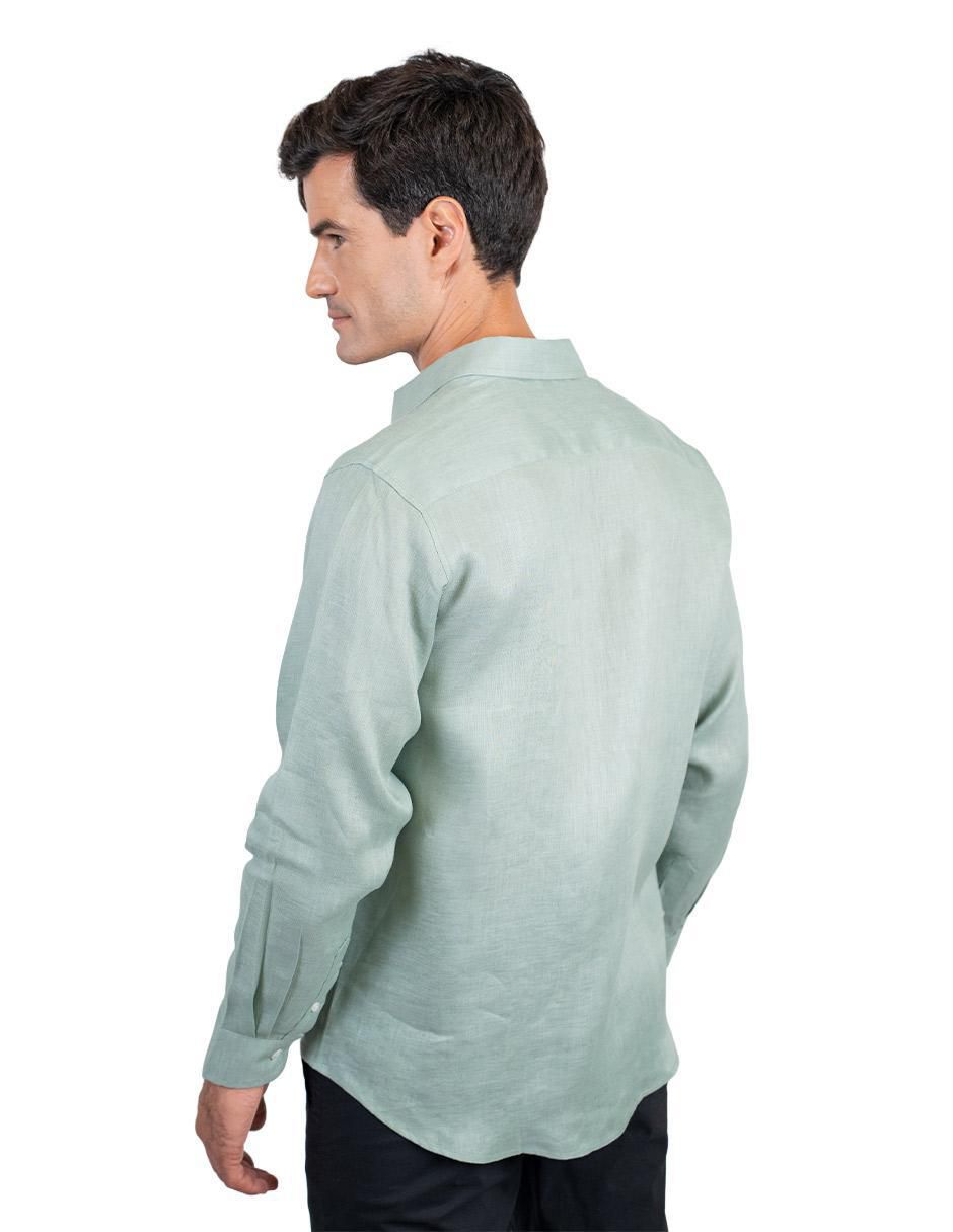 Camisa casual manga larga para hombre 2