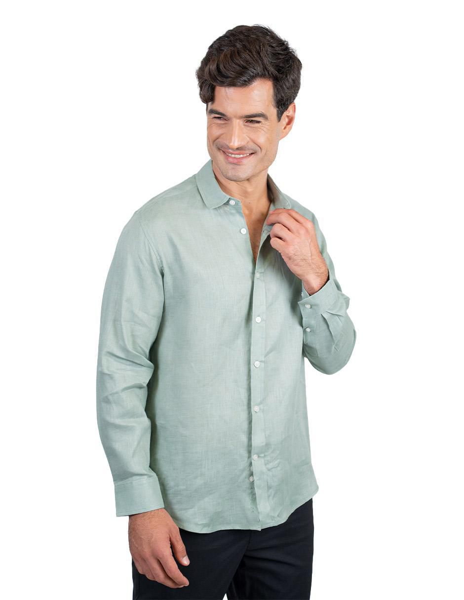 Camisa casual manga larga para hombre 3