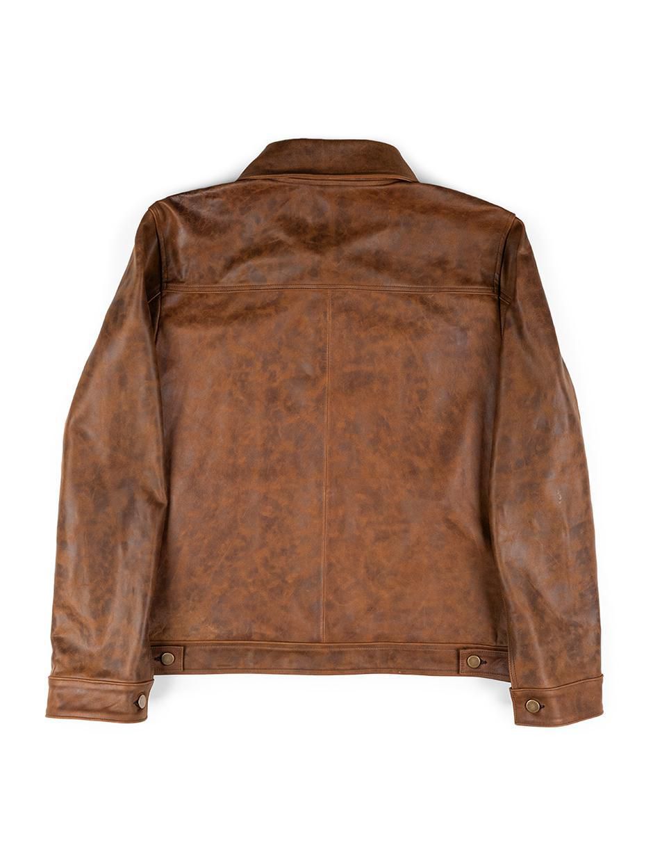 Chamarra para motociclista Lastwolf de piel con bolsillos para hombre