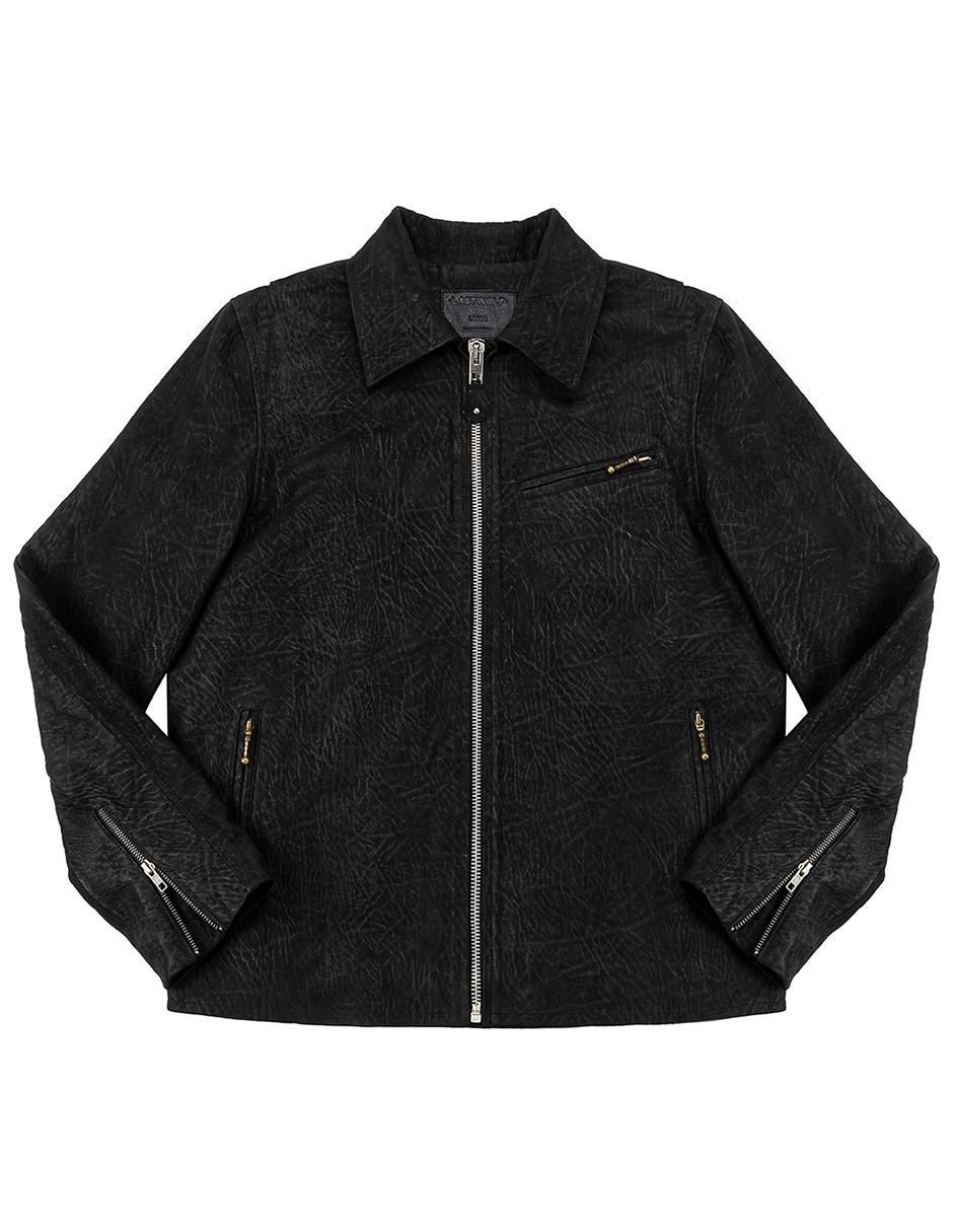 Chamarra para motociclista Lastwolf de piel con bolsillos para hombre