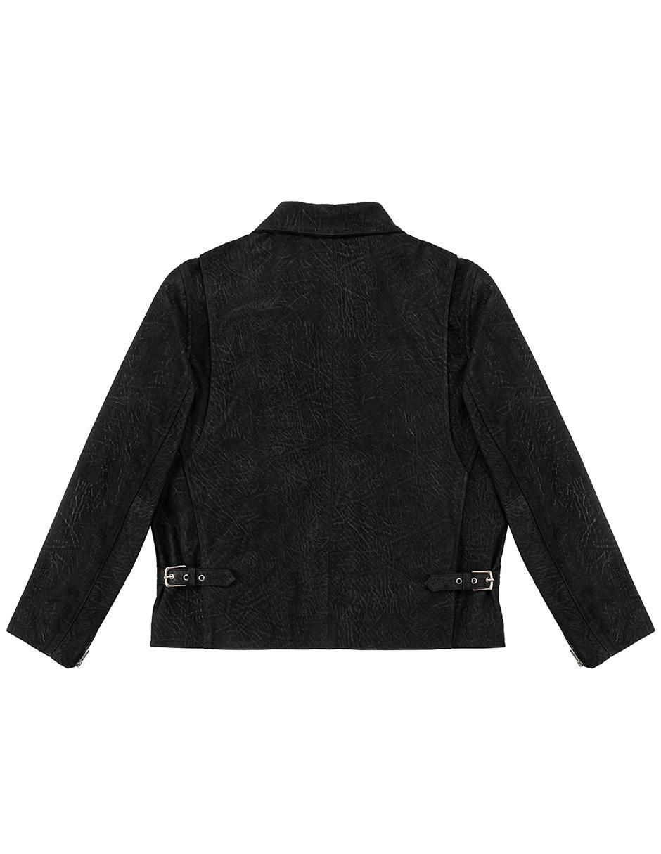 Chamarra para motociclista Lastwolf de piel con bolsillos para hombre